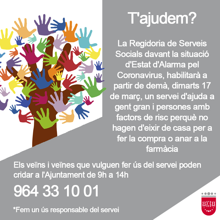 Cabanes activa un servicio de ayuda.